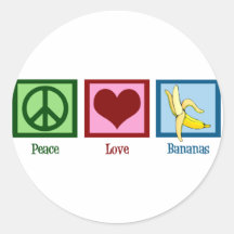 Peace Love Bananas Sticker
