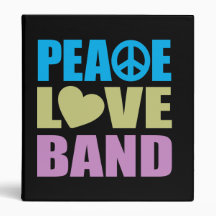 Peace Love Band Vinyl Binders