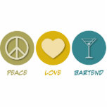 Peace Love Bartend Photo Sculptures