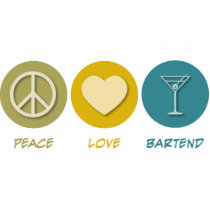 Peace Love Bartend Photo Sculptures