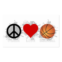 Peace Love Basketball Emblem