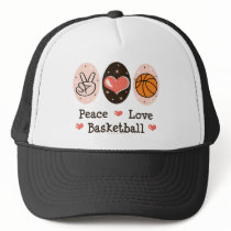 Peace Love Basketball Hat