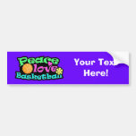 Peace, Love, Basketball; Retro Bumper Stickers