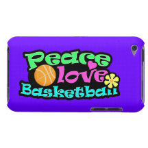Peace, Love, Basketball; Retro Barely There iPod Cover