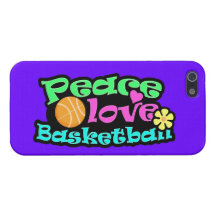Peace, Love, Basketball; Retro Case For iPhone 5