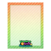 Peace, Love, Basketball; Retro Letterhead Design
