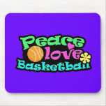 Peace, Love, Basketball; Retro Mousepads