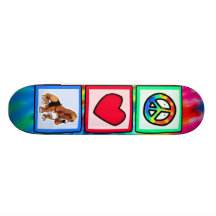 Peace, Love, Basset Hounds Skate Board Decks