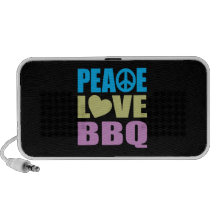 Peace Love BBQ Laptop Speakers