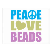 Peace Love Beads Postcards