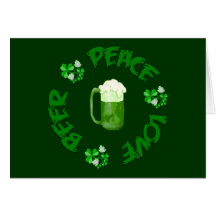 Peace Love Beer Card
