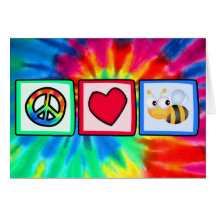 Peace, Love, Bees Greeting Cards