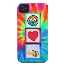 Peace, Love, Bees iPhone 4 Cases