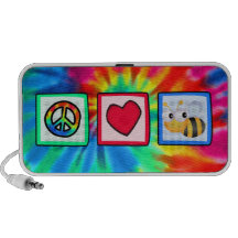 Peace, Love, Bees Portable Speakers