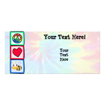 Peace, Love, Bees Rack Card