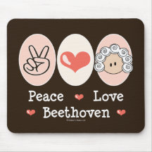 Peace Love Beethoven Mousepad