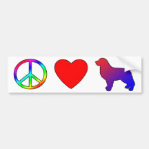 Peace Love Bernese Mountain Dogs Bumper Sticker