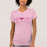 Peace, Love & Bicycles Tee Shirt