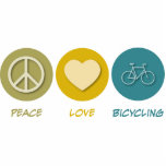 Peace Love Bicycling photo sculptures