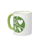 Peace Love Bigfoot Coffee Mug