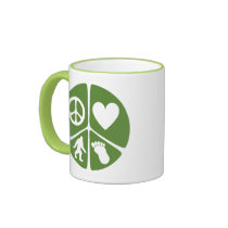 Peace Love Bigfoot Coffee Mug
