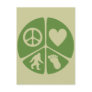 Peace Love Bigfoot Postcard