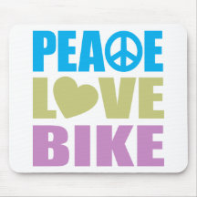 Peace Love Bike Mouse Pad