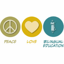 Peace Love Bilingual Education Photo Cut Outs