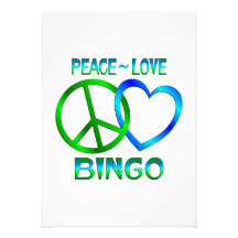 Peace Love BINGO Invitation