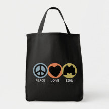 Peace Love Bird Canvas Bag