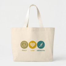 Peace Love Birdwatching Canvas Bags