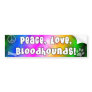 Peace Love Bloodhounds Bumper Sticker