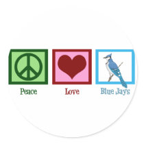 Peace Love Blue Jays Stickers