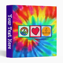 Peace, Love, Bodybuilding 3 Ring Binders