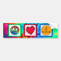 Peace, Love, Bodybuilding Bumper Stickers