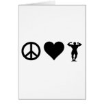 Peace Love Bodybuilding Cards