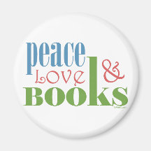 Peace Love Books II Refrigerator Magnets