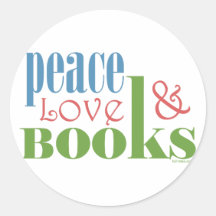 Peace Love Books II Stickers