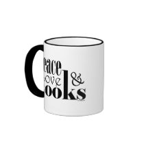 Peace Love Books Mugs