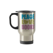 Peace Love Books Mug