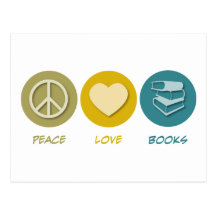 Peace Love Books Postcards