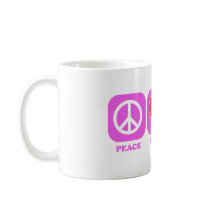 Peace Love Bosnia Herzegovina Mugs