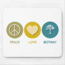 Peace Love Botany Mouse Mat