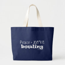Peace Love Bowling Tote Bag
