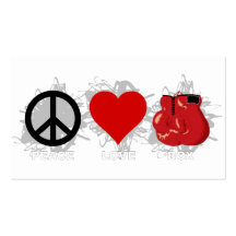 Peace Love Box Emblem Business Card