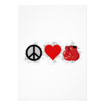 Peace Love Box Emblem Personalized Invitation