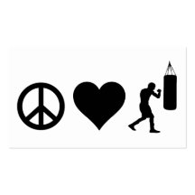 Peace Love Boxing Business Card
