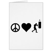 Peace Love Boxing Greeting Card