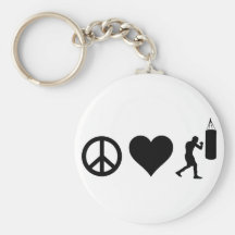 Peace Love Boxing Key Chains