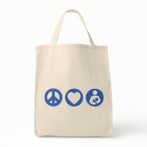 Peace Love Breastfeeding Tote Bags